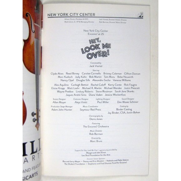 New York City Center Encores Playbill 2018 Hey Look Me Over Viertel Birney NYC - Picture 3 of 8